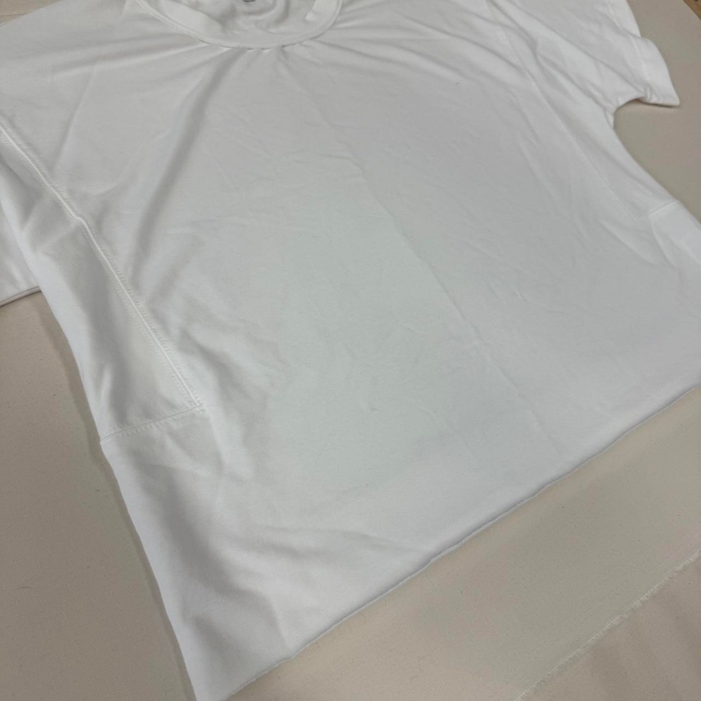 White Oversized Boxy Crop Tee - Picture 3 of 4